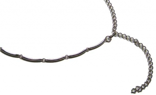 Kettengürtel dezent, Mod. Silver-Bananas, Schmuckgürtel