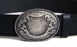 Western-Gürtel, Mod.Westernoval, Vollrindleder, 5cm oder 4cm Breite