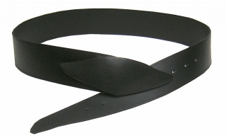 Designer Gürtel, Lederblatt nero, Gr: 90-100