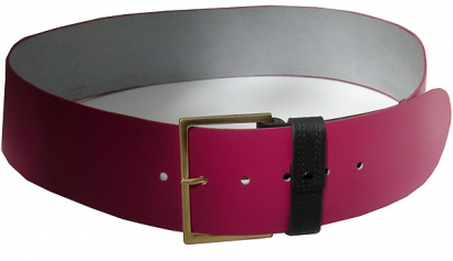7cm-Gürtel,breit, Fuchsia, dezente Goldschnalle Größe: 95 bis 100