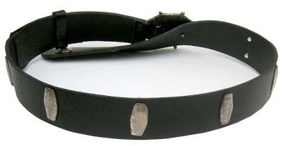 5cm Gürtel mit Schmuckteilen, Robbin, Vollrindleder,Gr.90/95/100