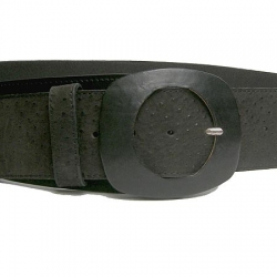 Design-Gürtel, runde Lederschnalle, Gr:85-95